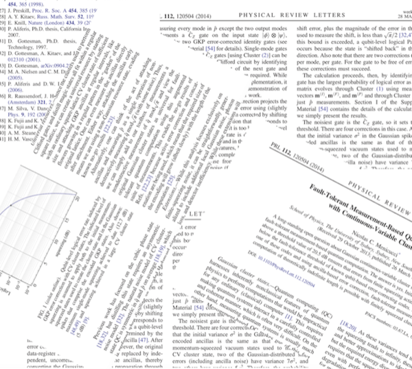 Collage of research papers